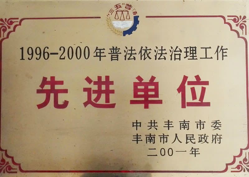 2001年区先进
