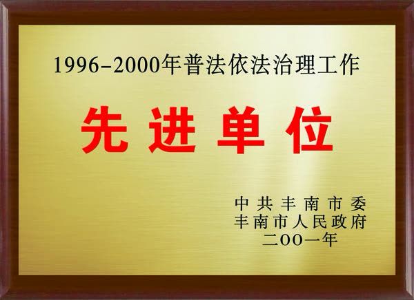 奖状2001